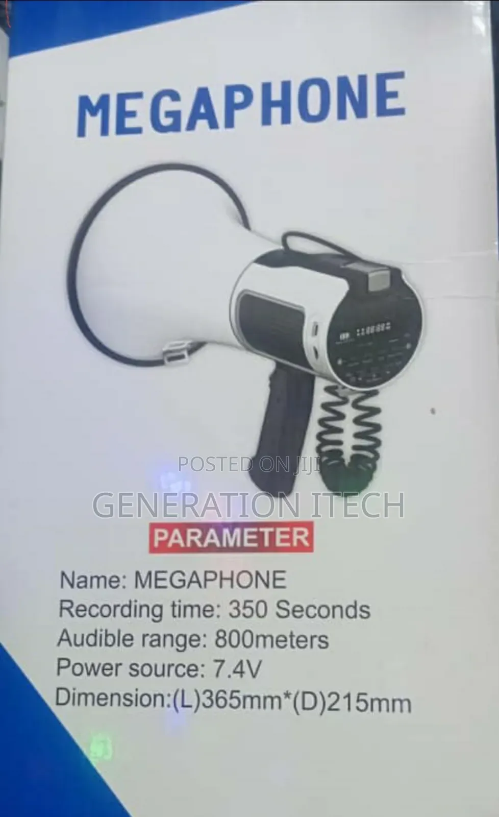 Rechargeable Megaphone With Bluetooth, Usb and Microphone