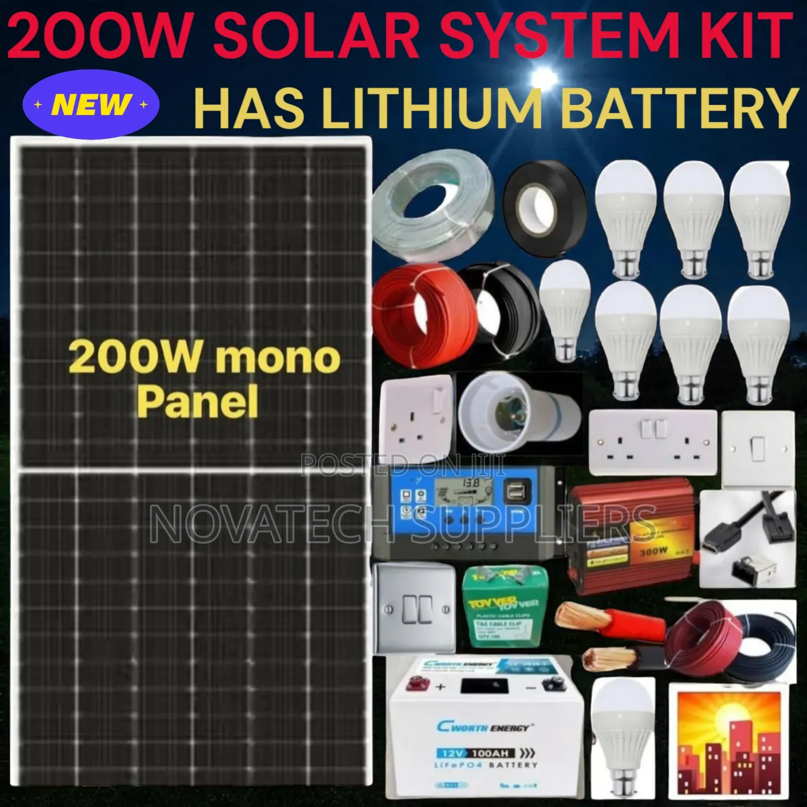The Off-Grid Explorer: 200w Solar System 100ah Lithium Battery