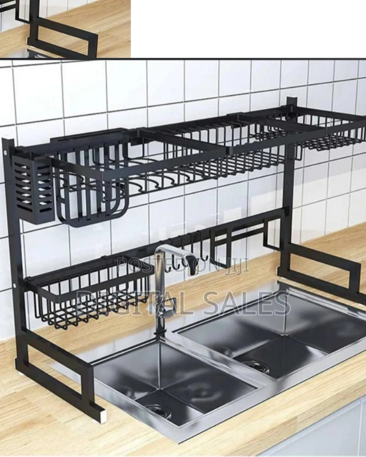 Aluminum Over the Sink Rack Organizer