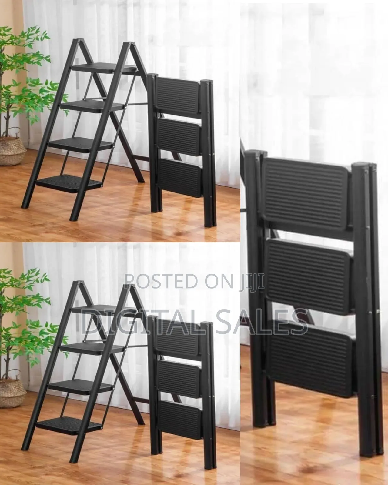Portable Steel 3-Step Folding Ladder