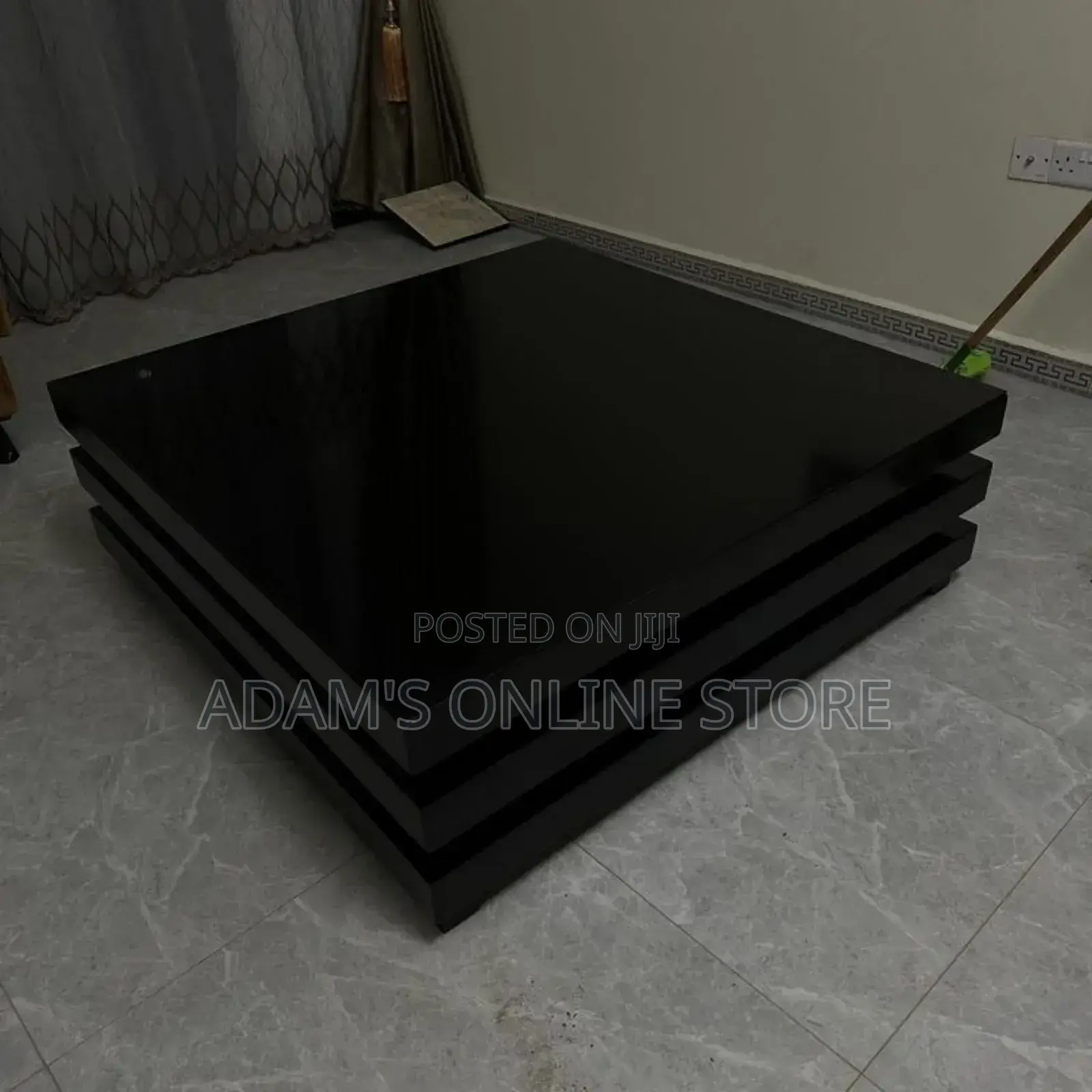 Black Center Table Square