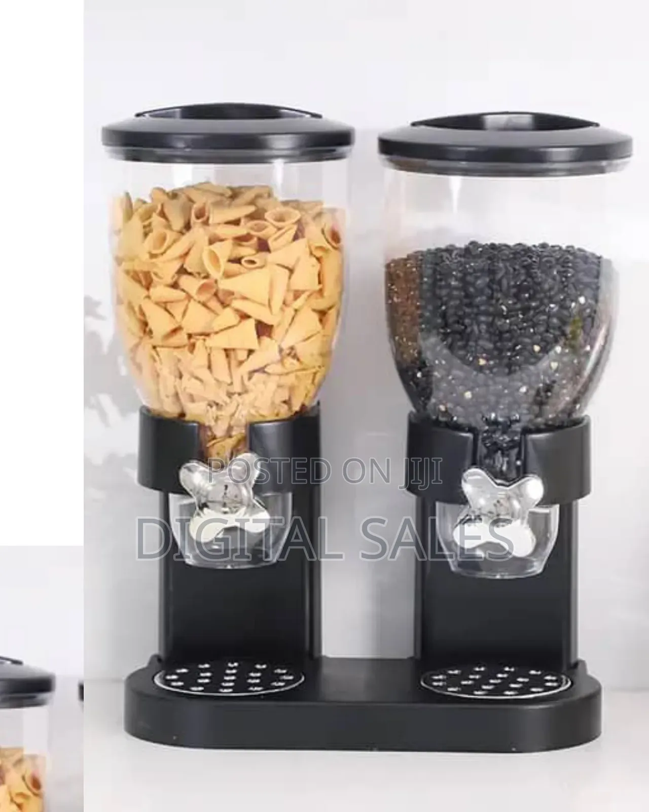 Double-Barrel Cereal/Dry Food Dispenser.