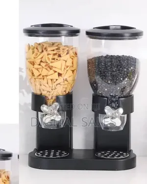 Double-Barrel Cereal/Dry Food Dispenser.