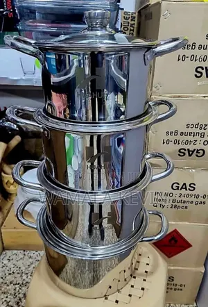 A Set of Stainless Saucepan
