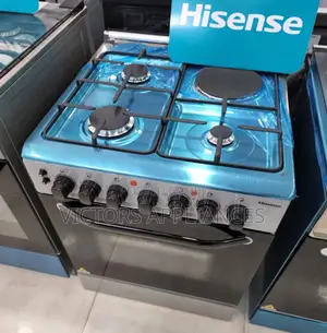 Hisense Gas Cooker 3gas 1electric 60x60cm Stainless Steel