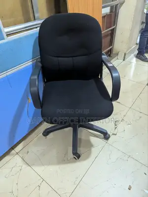 Short Back Office Chair, Fabric Second Hand