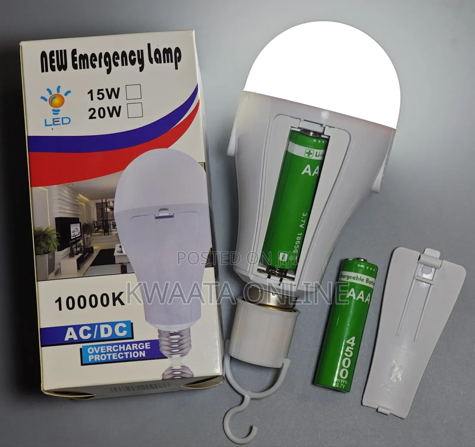 20watt Led Rechargeable Bulb Dual Mode Ac/Dc Emergency Light