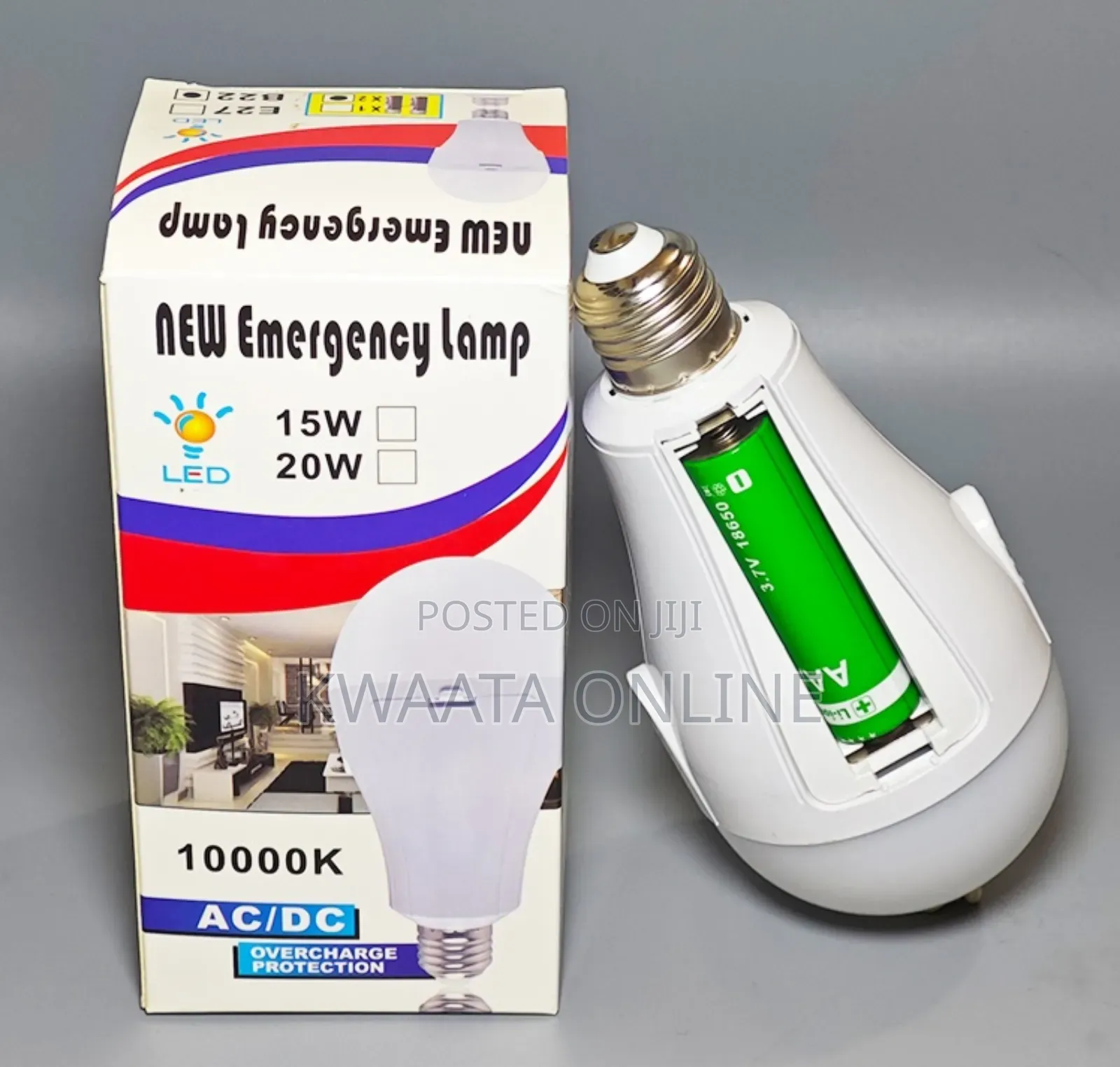 20watt Led Rechargeable Bulb Dual Mode Ac/Dc Emergency Light