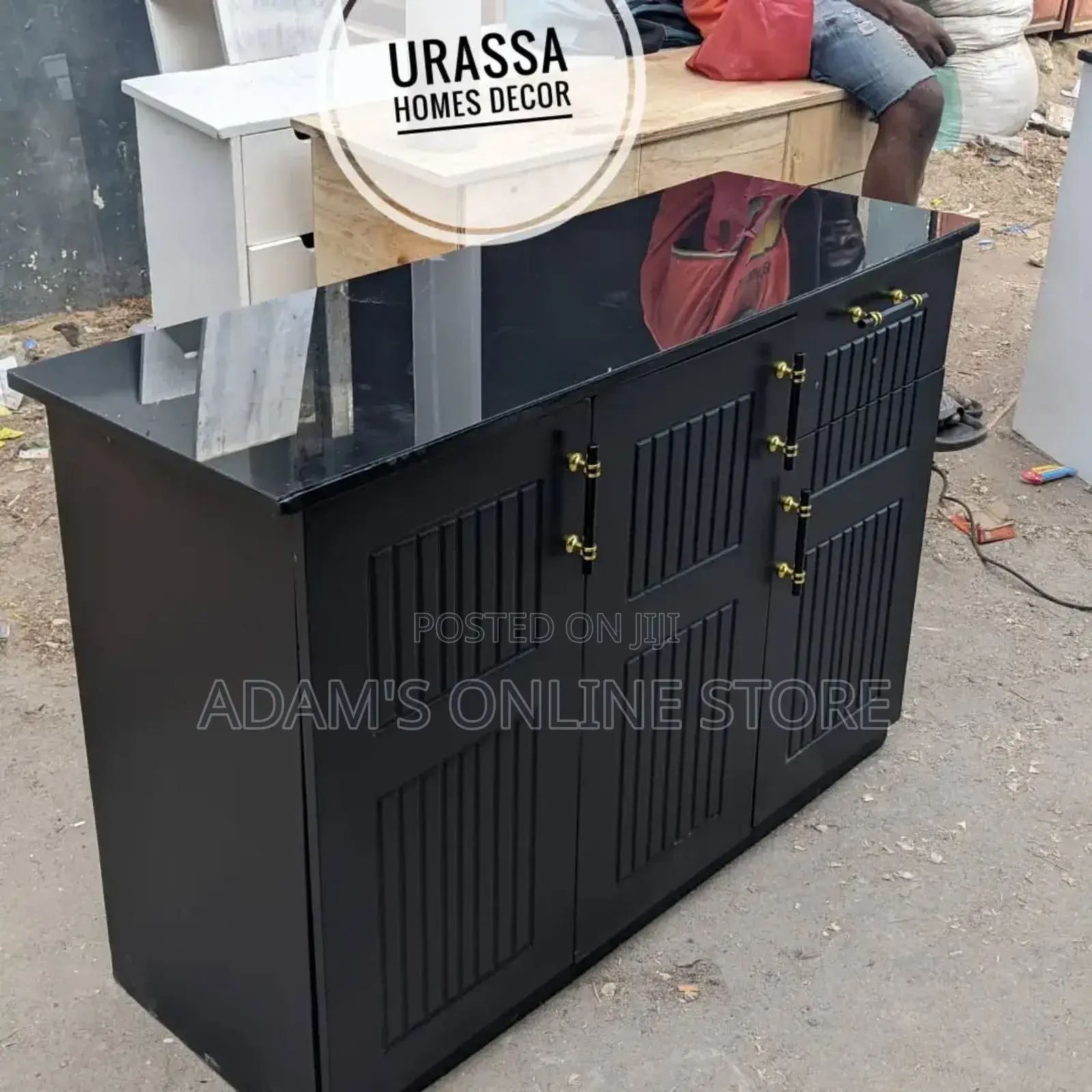 Black Kitchen Cabinet