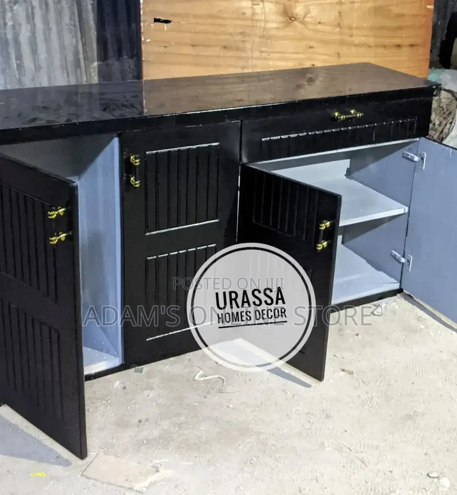 Black Kitchen Cabinet