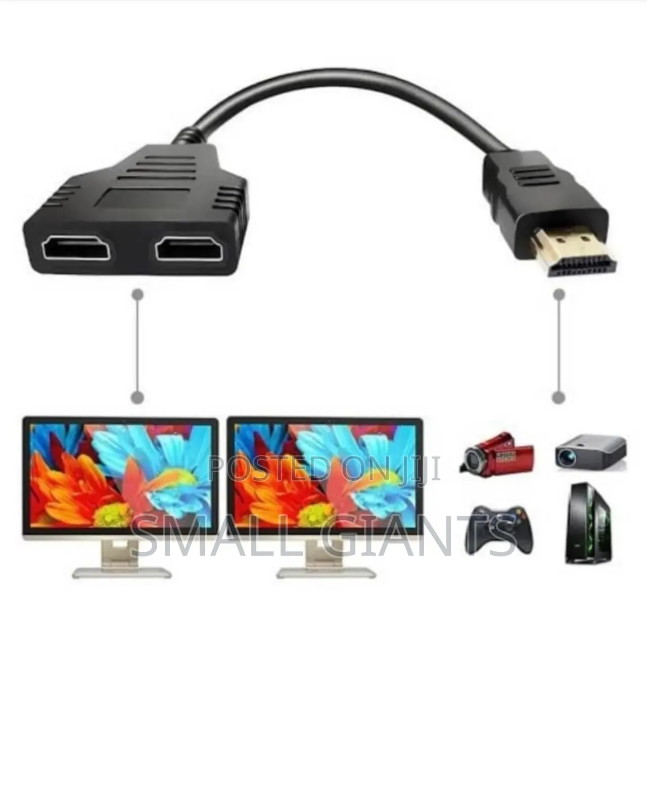 Hdmi Cable Splitter 1 in 2 Out Hdmi Adapter Cable