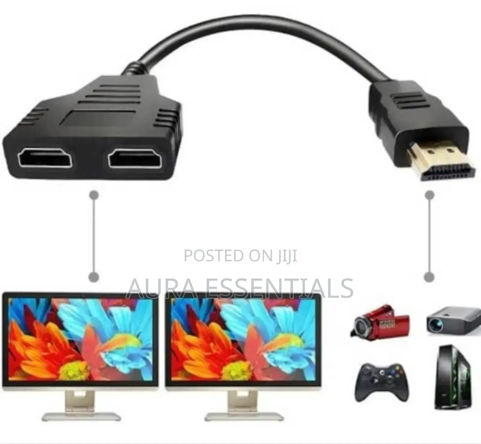 Hdmi Cable Splitter 1 in 2 Out Hdmi Adapter Cable