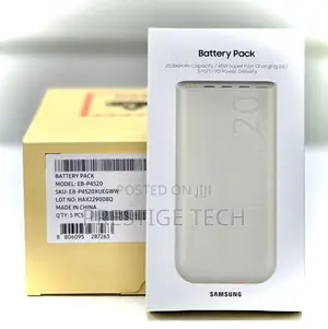 Samsung Battery Pack 20000mah 45w Power Bank With Super Fast Charging