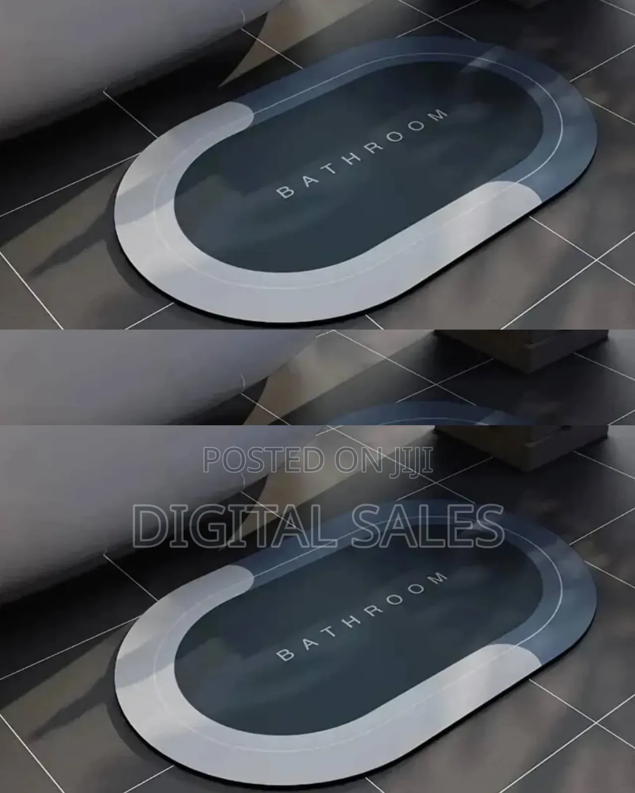 Silicone Bathroom Door Mat Set