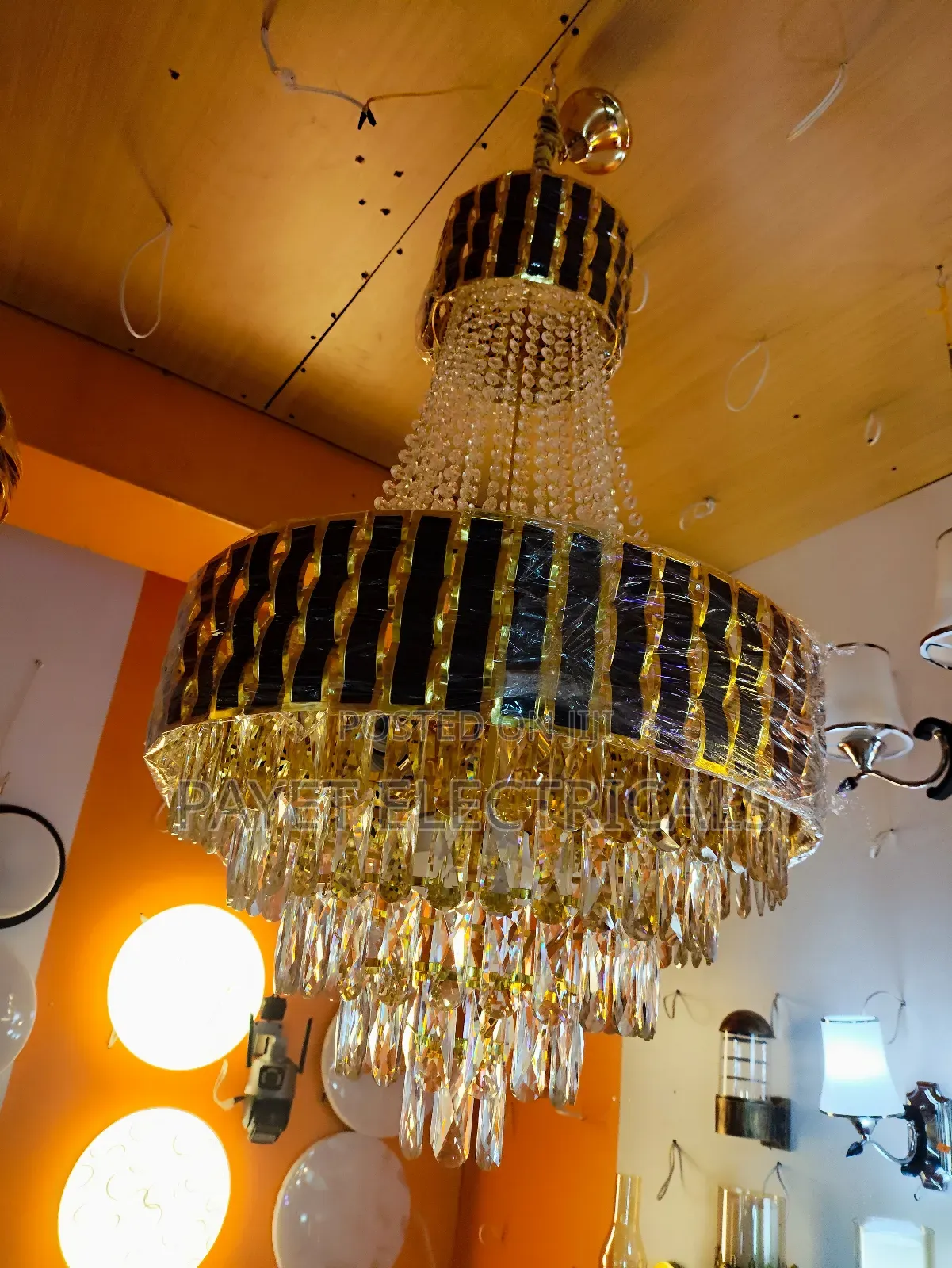 Hold Up Gold and Black Chandelier