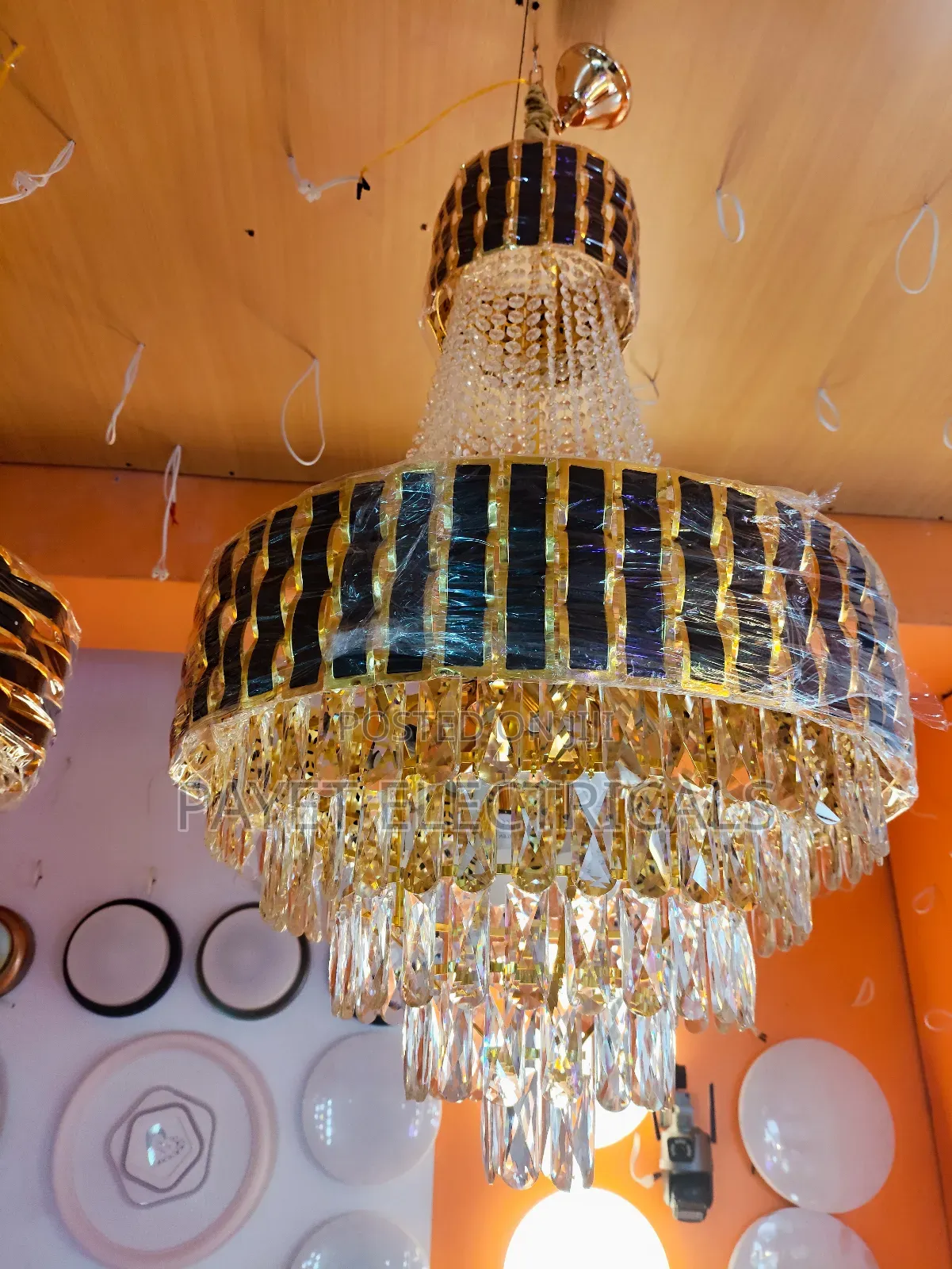 Hold Up Gold and Black Chandelier