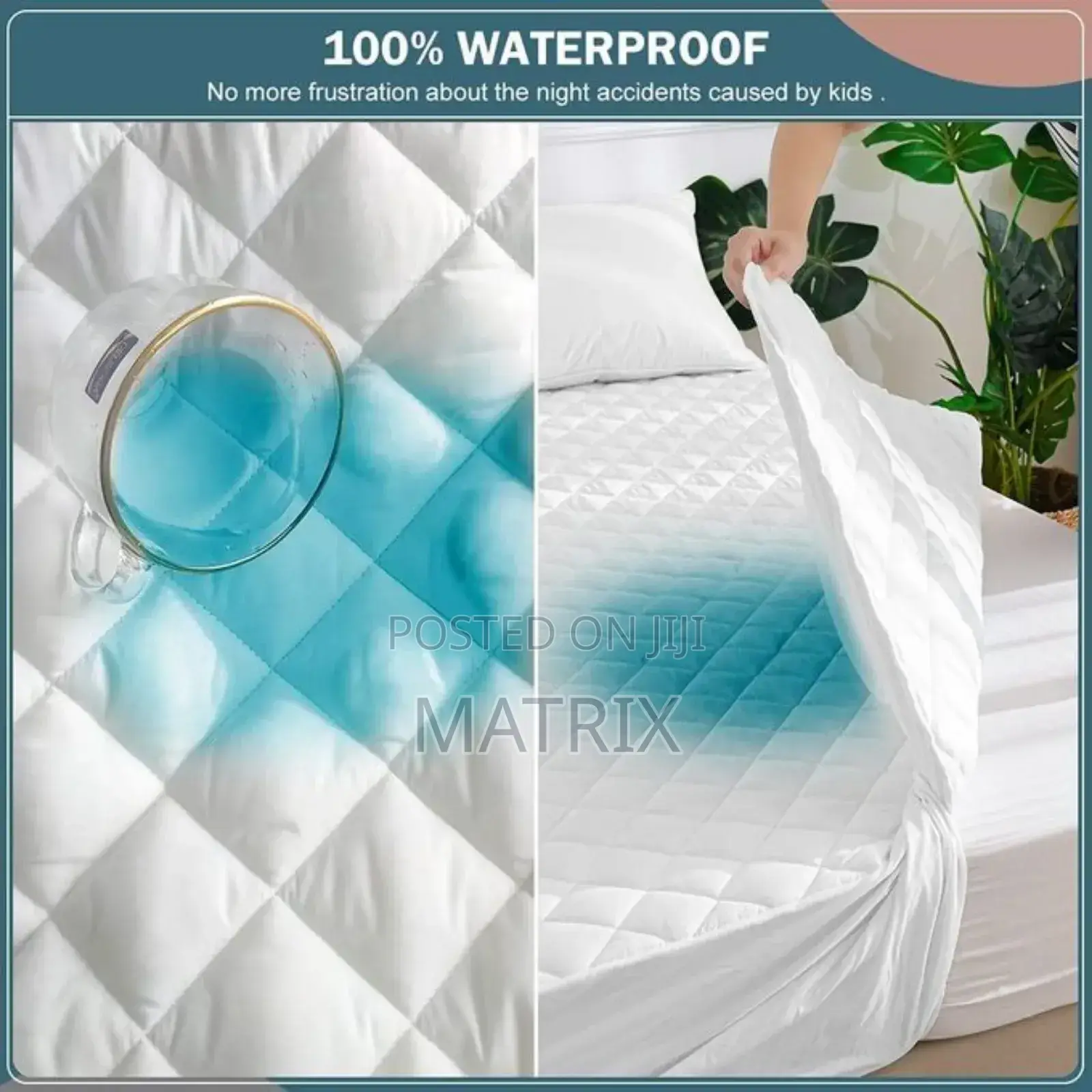6x6 Quilted Waterproof Mattress Protector