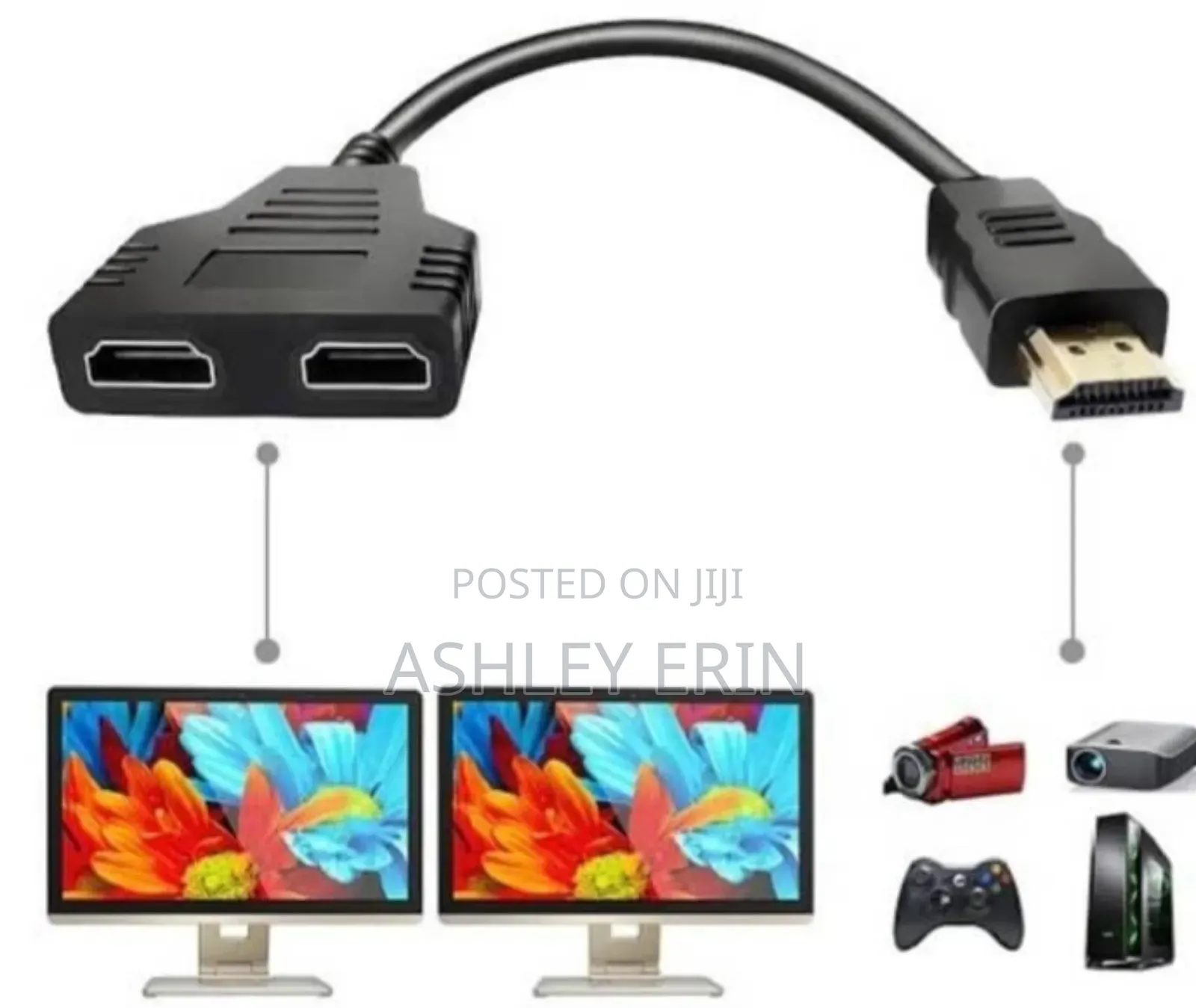 Hdmi Cable Splitter 1 in 2 Out Hdmi Adapter Cable