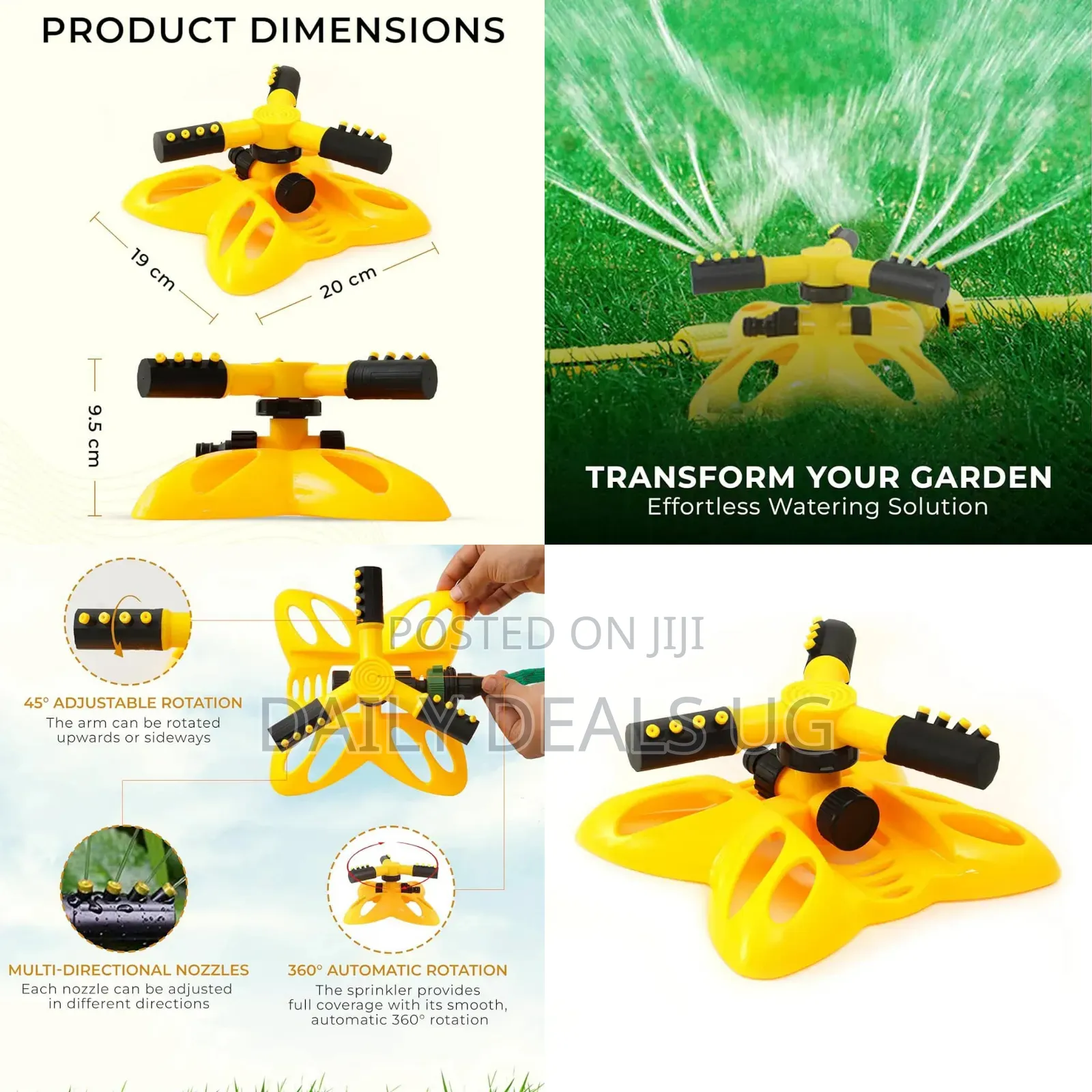 3600 Automatic Rotating Garden Sprinkler