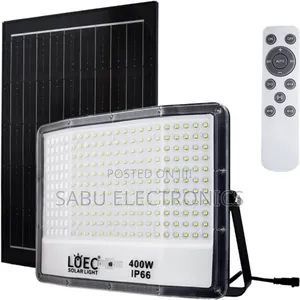 400w Solar Flood Light With Remote Control Motion Sensor –Waterproof