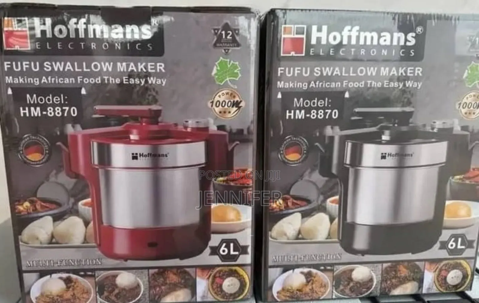 Hoffmans 6l Automatic Swallow Maker Fufu Pounding Blender 1000w