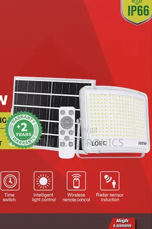 300w Solar Flood Light With Remote – Ip66 Waterproof