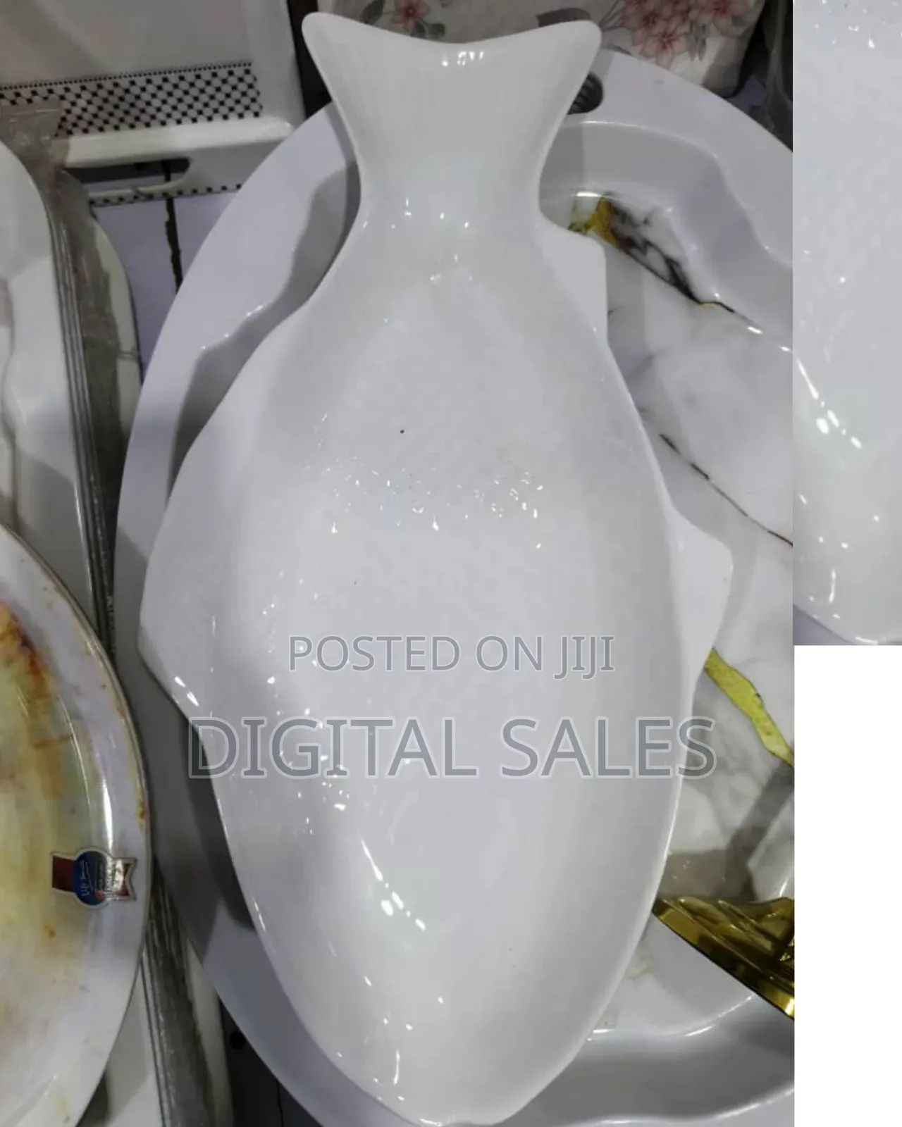 11 Inch Steak, Fish Plate Tray Dinner Platter, Bowl- White