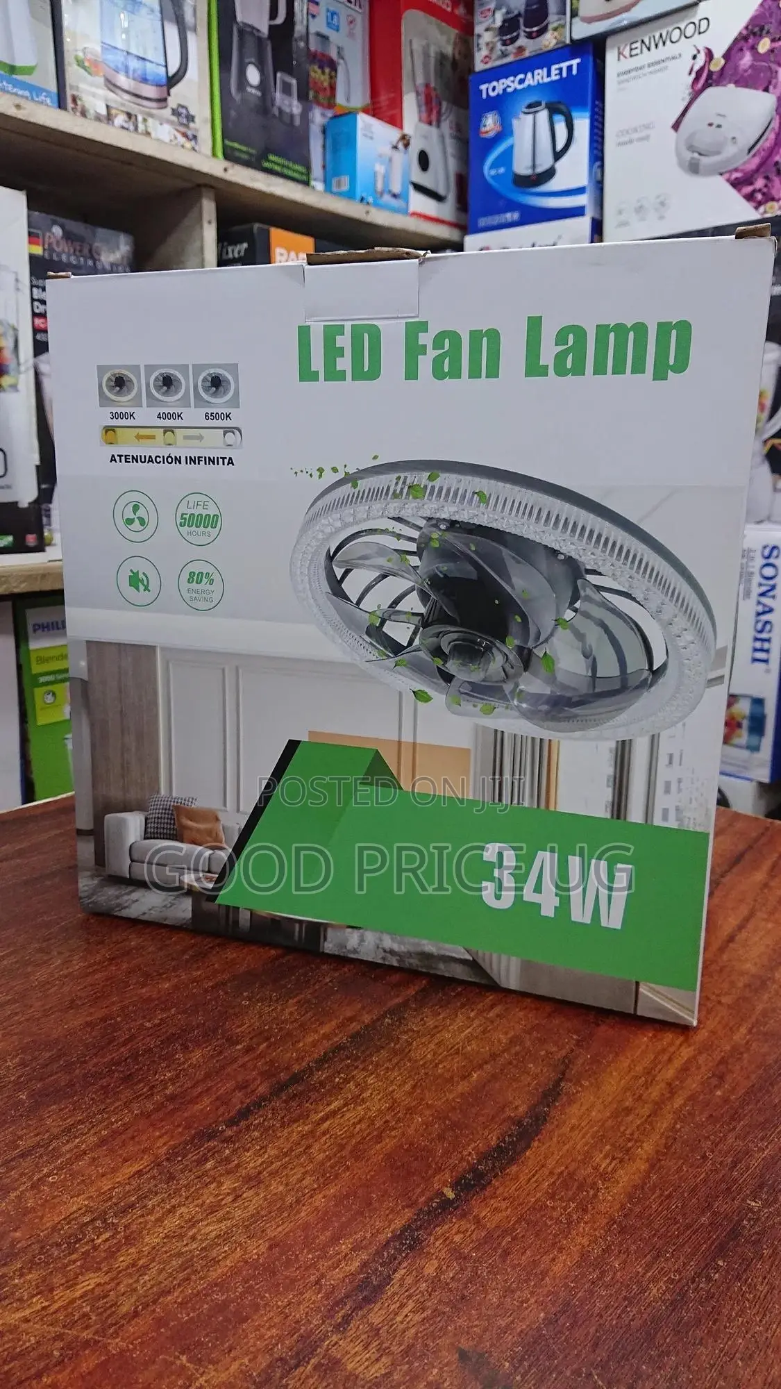 New Led Lamp Fan 34w