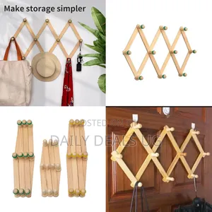 Expandable Wooden Wall-Mounted Rack