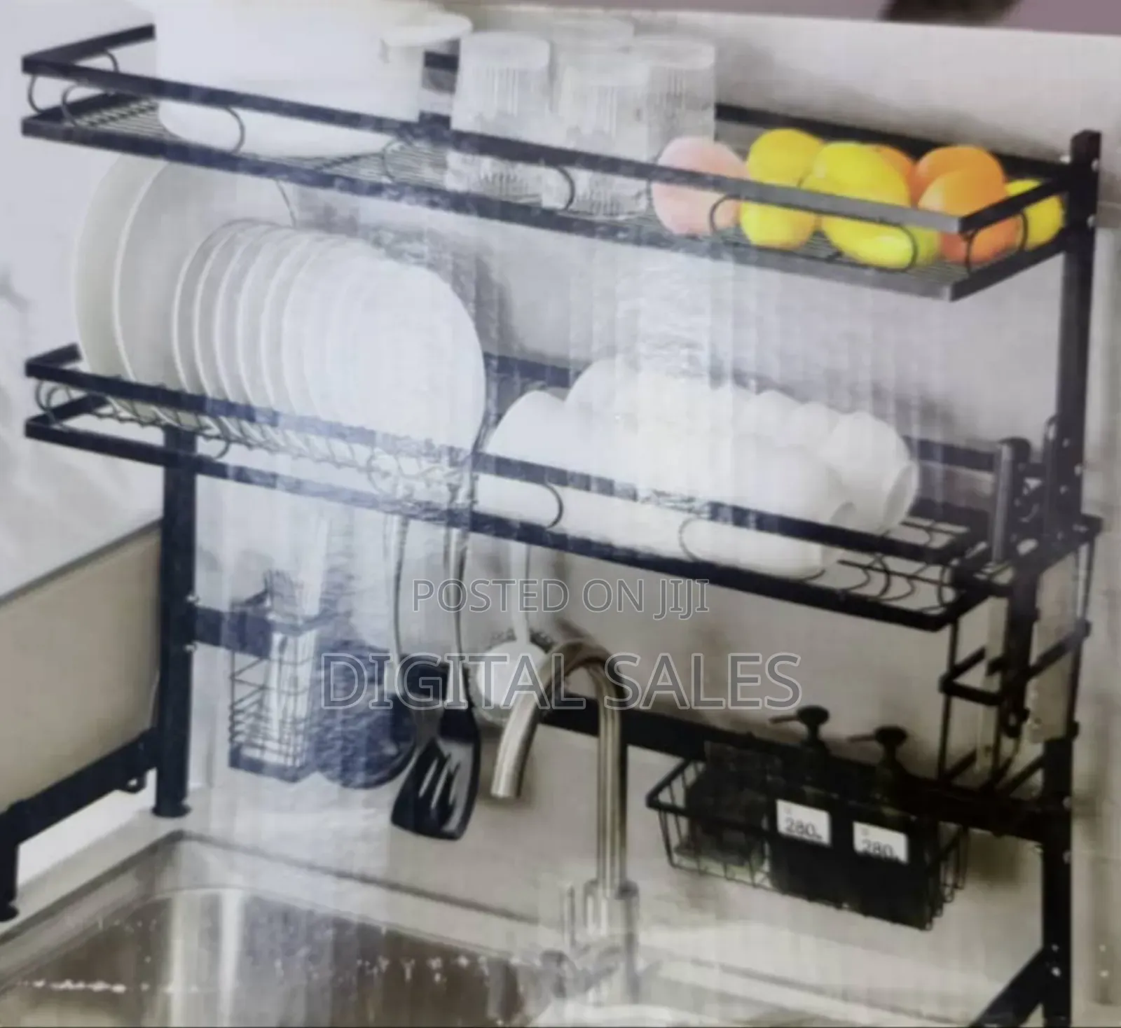 Metallic Over the Sink Rack Organizer