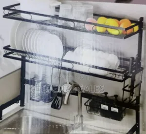 Metallic Over the Sink Rack Organizer