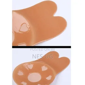 1 Pair Invisible Adhesive Bra Push Up Strapless Bra Reusable - Brown