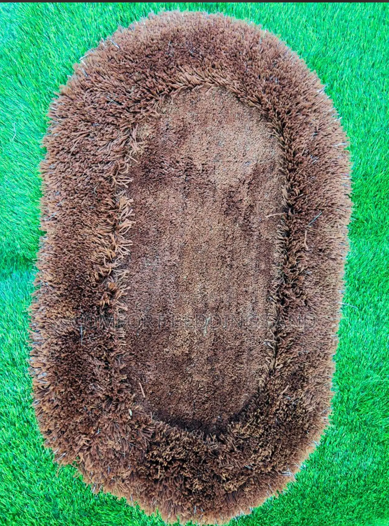 Oval Doormat Coffee Brown