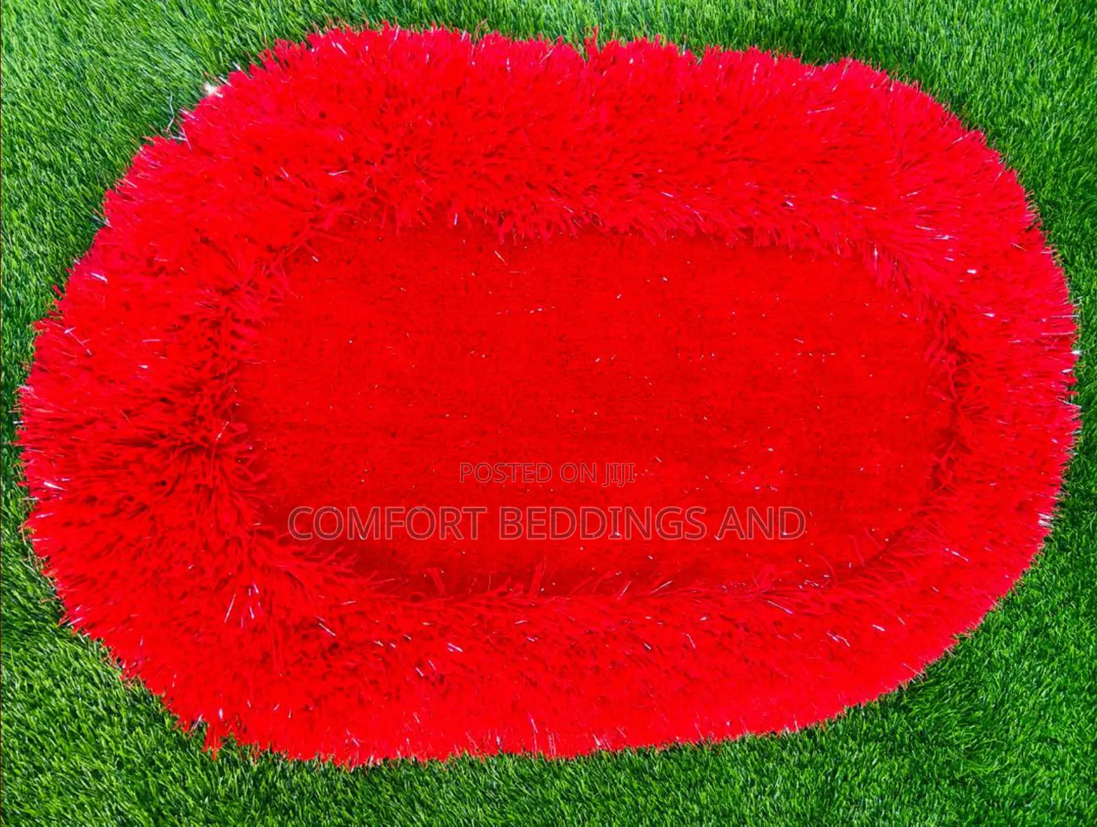Oval Doormat Red
