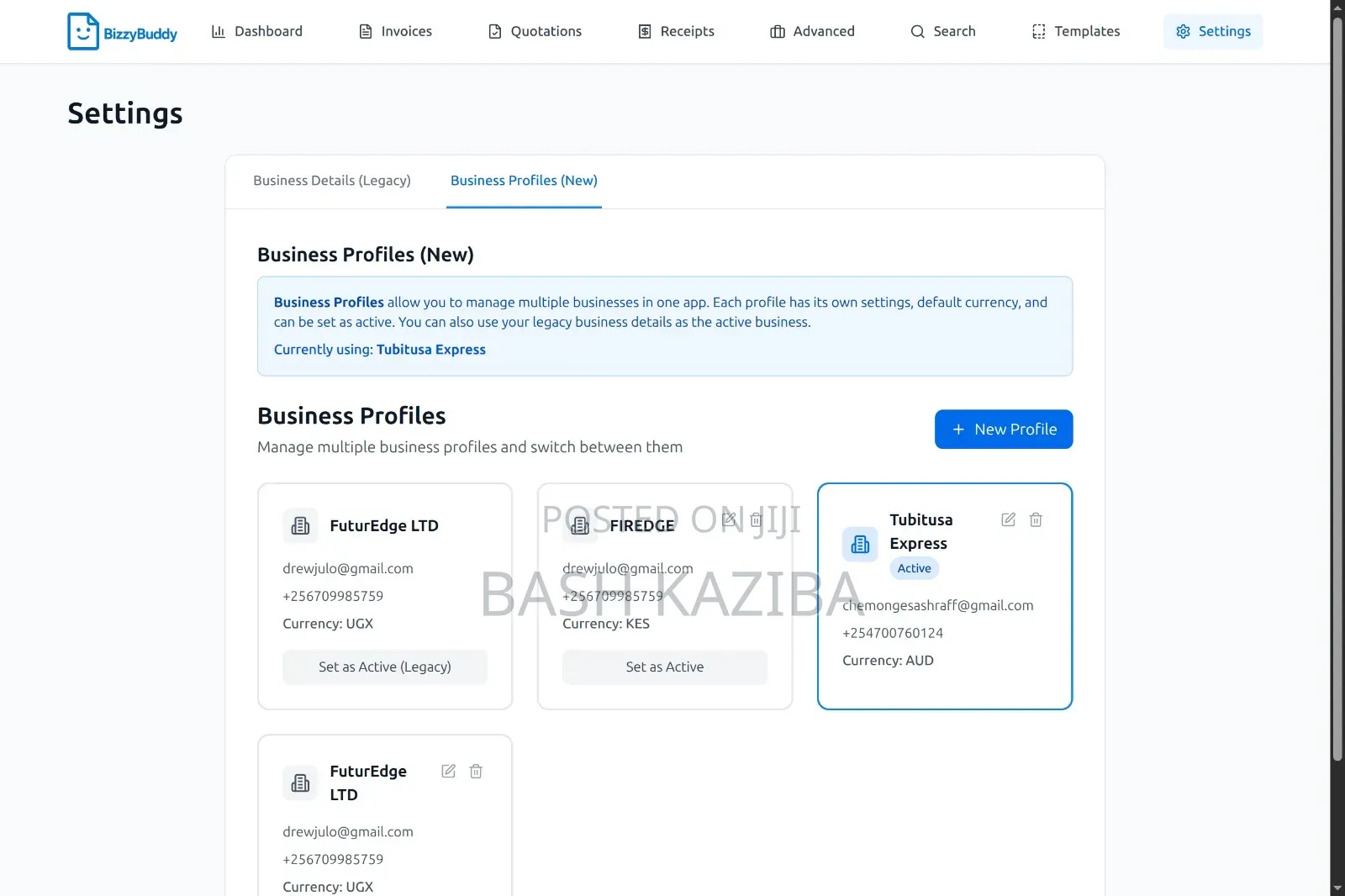 Bizzy Buddy Invoicing, Quotation and Receipting Tool
