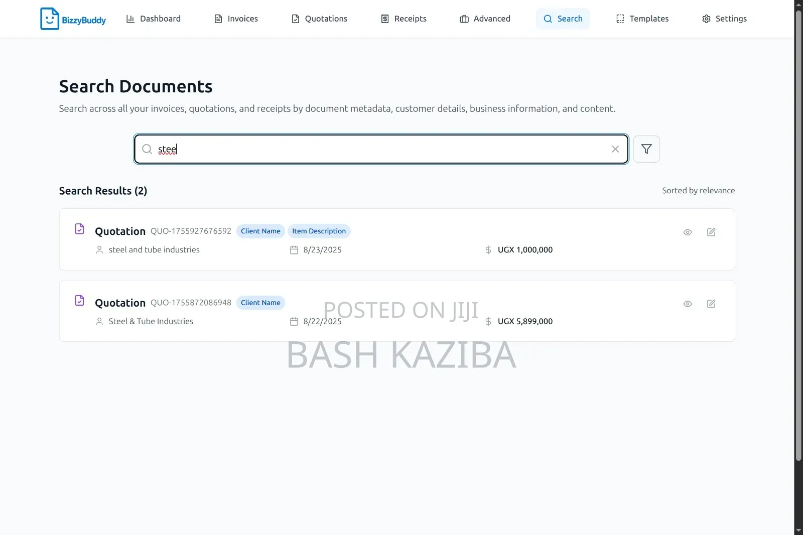 Bizzy Buddy Invoicing, Quotation and Receipting Tool
