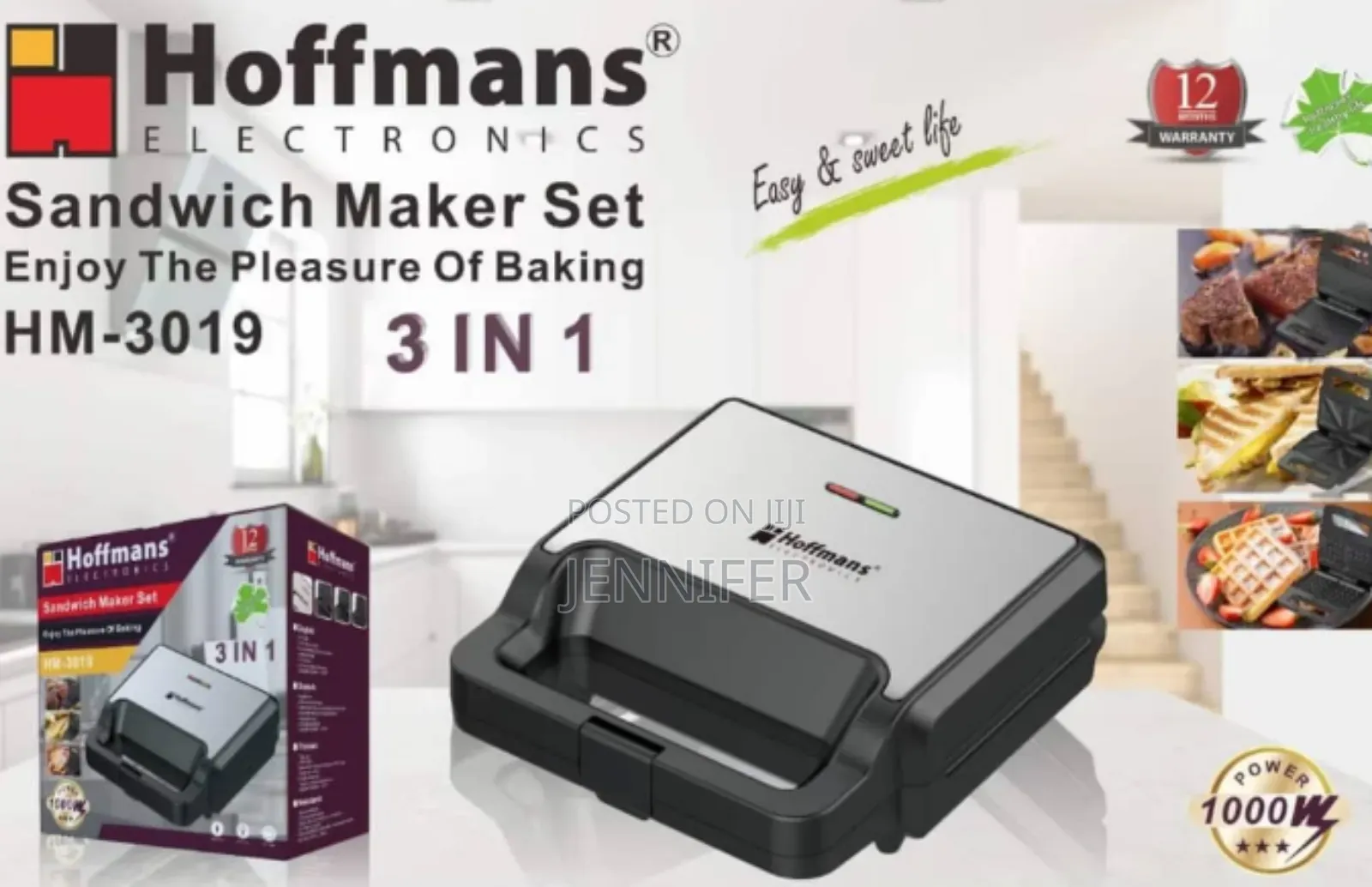 Non-Stick With Fixed Grilled Plate Crispy Sandwich Toaster
