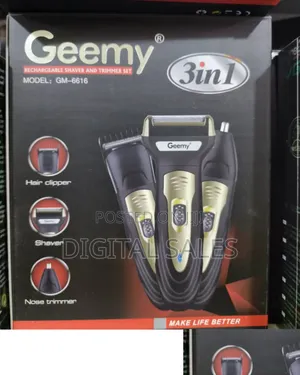 Geemy Premium 3-in-1 Rechargeable Trimmer Hair, Beard Nose