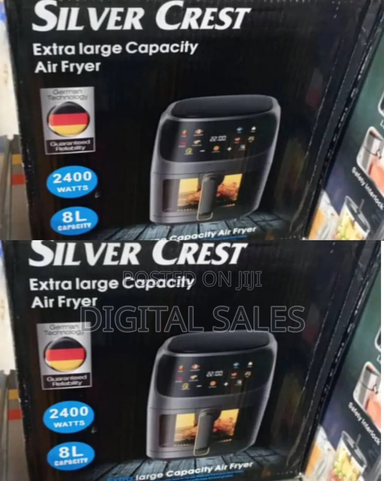 Digital Sliver Crest Air Fryer 8l