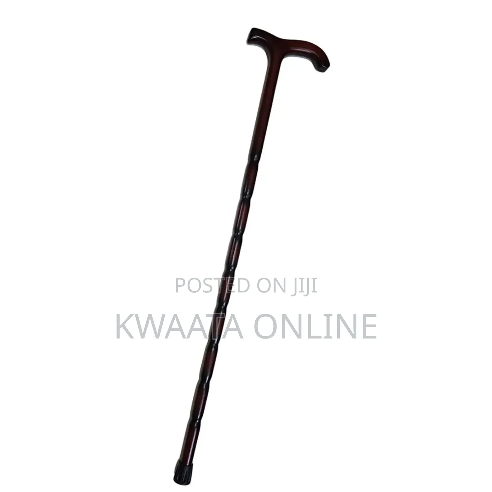 Wooden Mobility Walking Cane Stick With Curved Handle With Rubber Base