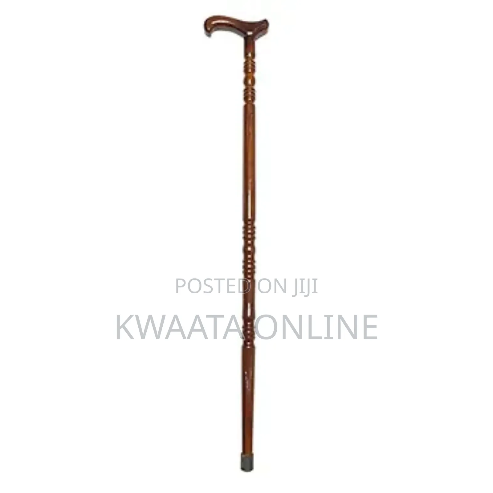 Wooden Mobility Walking Cane Stick With Curved Handle With Rubber Base