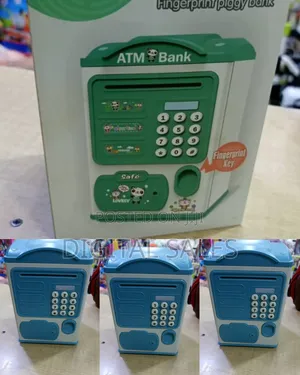Piggy Atm Sensor Bank Mini Atm Money Storage Safe