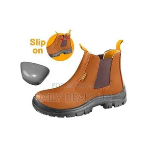 Ingco Slip On Safety Boots- Brown/Grey