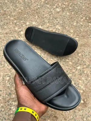 Original Men’S Classic Black Hermes Push In Sandals