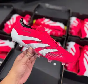 Men’S Red/White Adidas Predator 25 Elite Firm Ground Football Boots