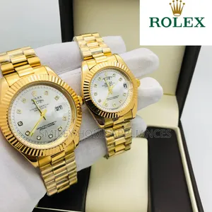 White Face Golden Couples's Original Rolex Wrist Time Piece at Discount