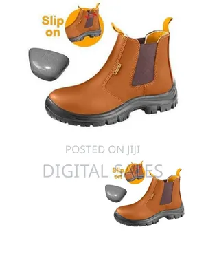 Ingco Slip on Safety Boots - Brown /