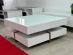 Square White Center Table 90cm by 90cm