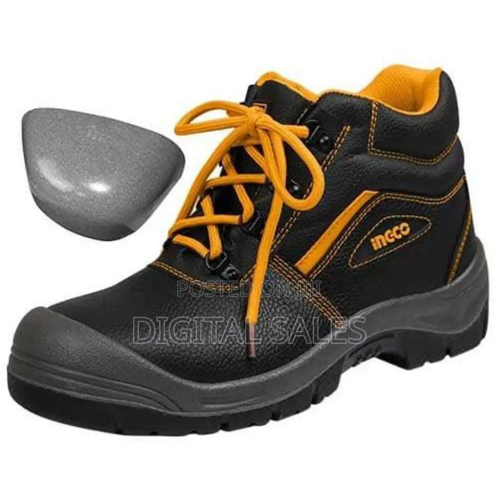 Ingco Safety Boots ( Size 40-46 ) - Black / Orange /