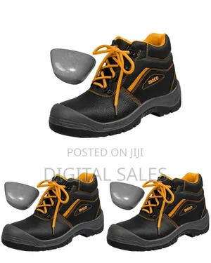 Ingco Safety Boots ( Size 40-46 ) - Black / Orange /